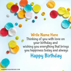 Send Name Birthday Greetings With Photo